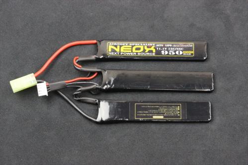 NEOX Lipo11.1v 15C/35C 950mAh ヌンチャク 電動ガン バッテリー