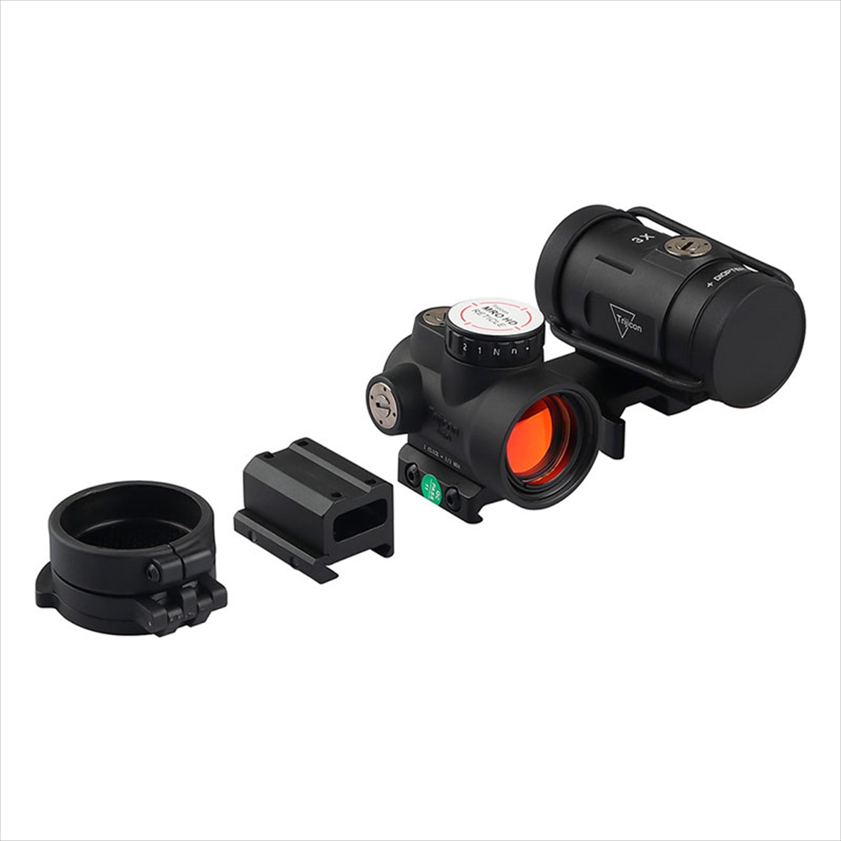 Trijicon MROタイプ ドットサイト / 3倍 マグニファイア セット BK