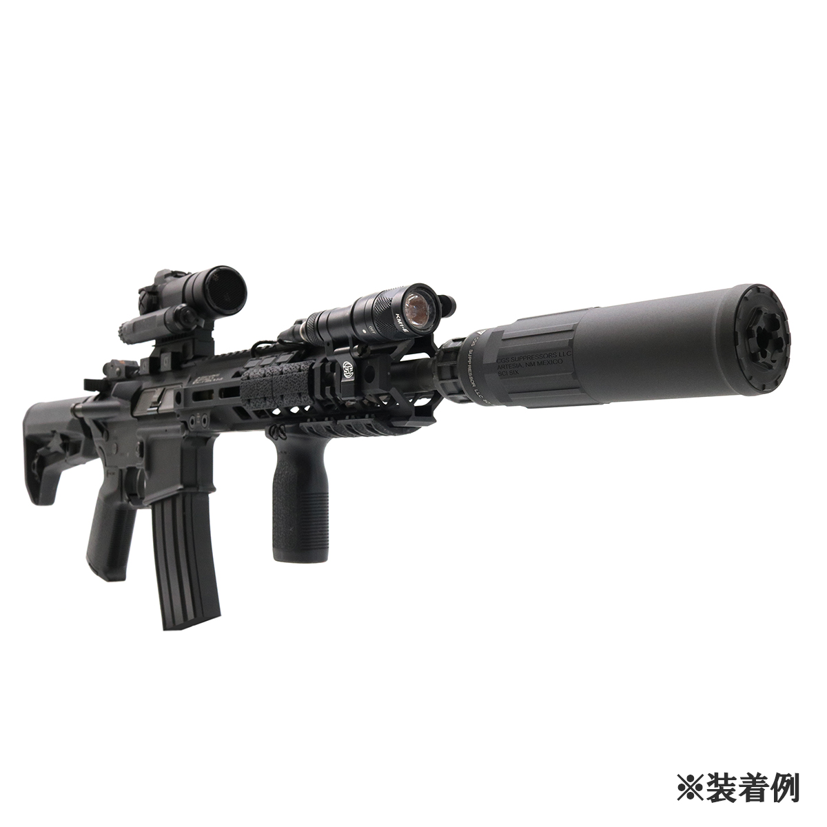 Airsoft Artisan CGS SCI-SIXタイプ サイレンサー 装着例