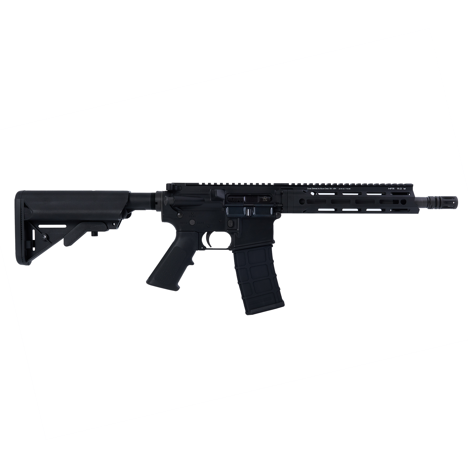 GHK DDM4 V7 10.3inch CO2ガスブロ ブラック 銃口を右に向けた全体