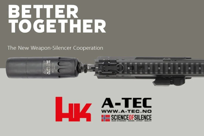 H&K がサイレンサーメーカー A-TEC と提携を発表