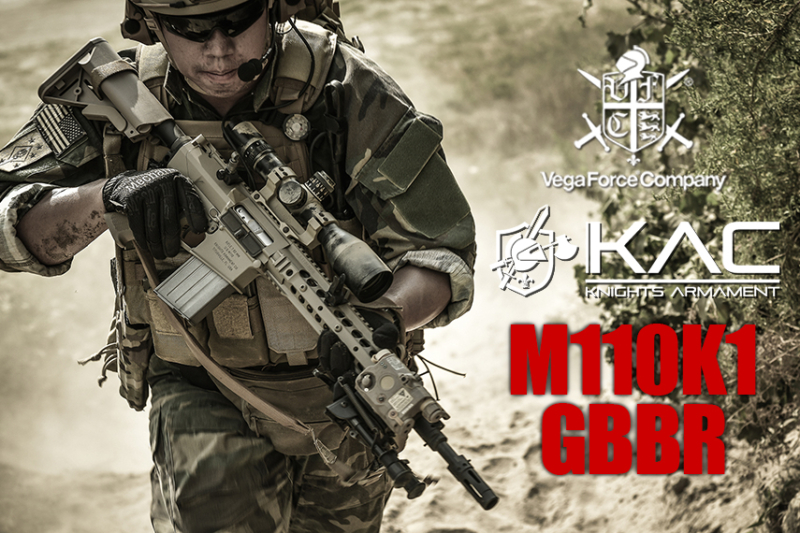 ナイツアーマメント正式ライセンスの M110K1 ガスブローバックが登場！